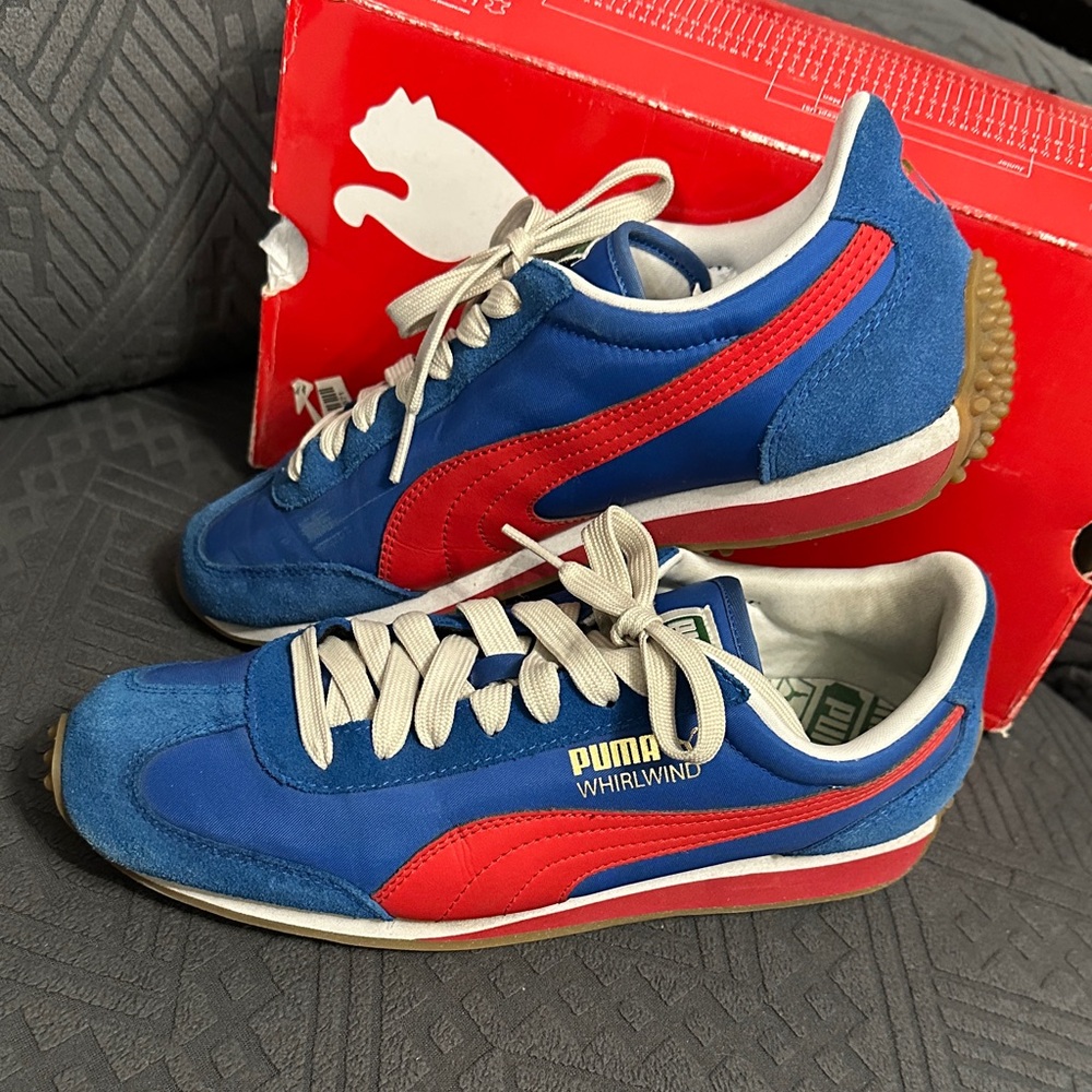 Puma Whirlwind Blue and Red Sneakers